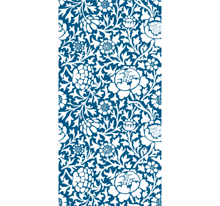 Papier peint couloir motif vintage bleu - TenStickers