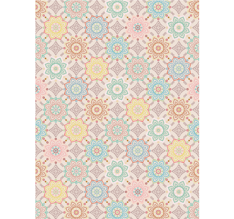 Papier peint couloir concept fleurs Éclatantes - TenStickers