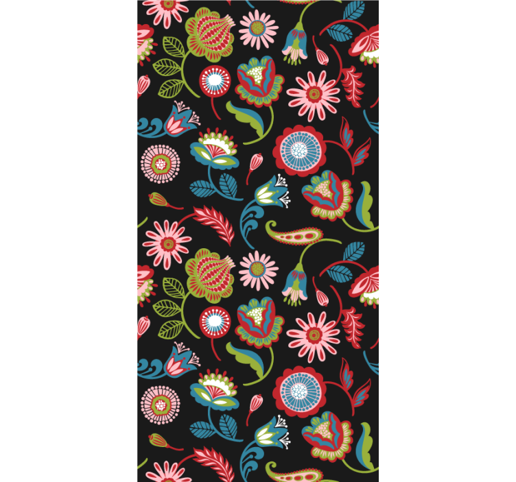 Papier peint couloir motifs botaniques élégants - TenStickers