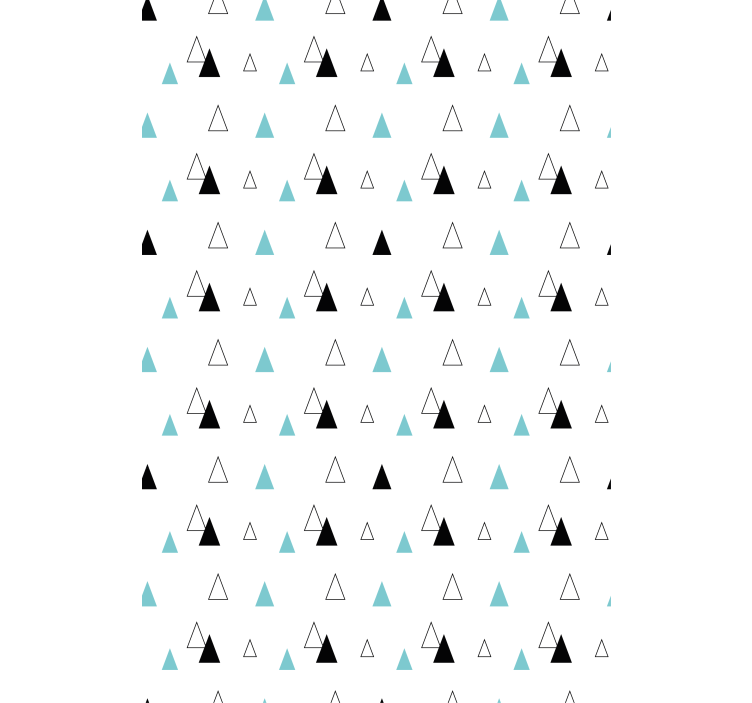 Papier peint scandinave triangles noirs gris et bleus - TenStickers