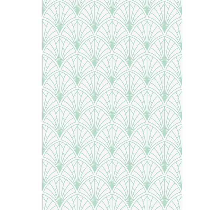 Papier peint scandinave feuilles aquamarines claires - TenStickers