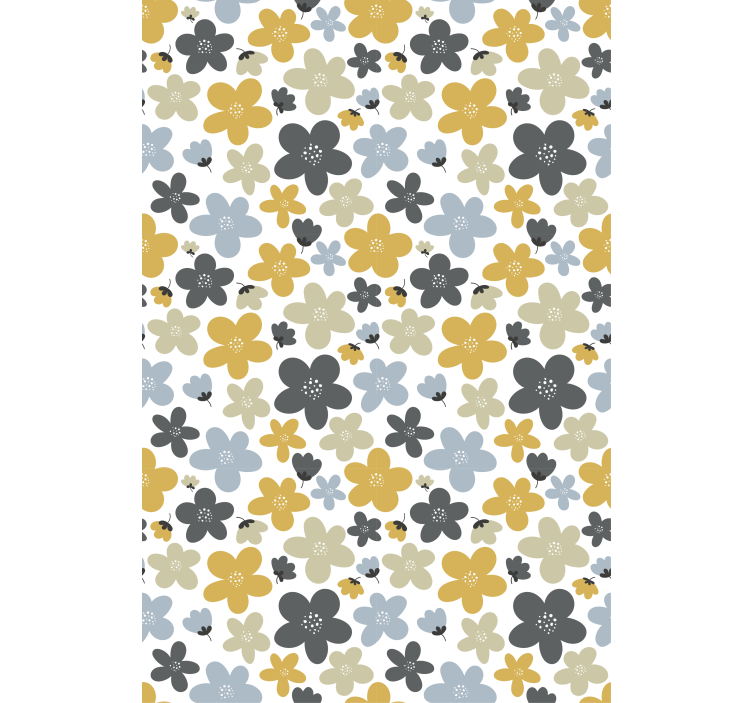 Papier peint scandinave fleurs abstraites pastel - TenStickers