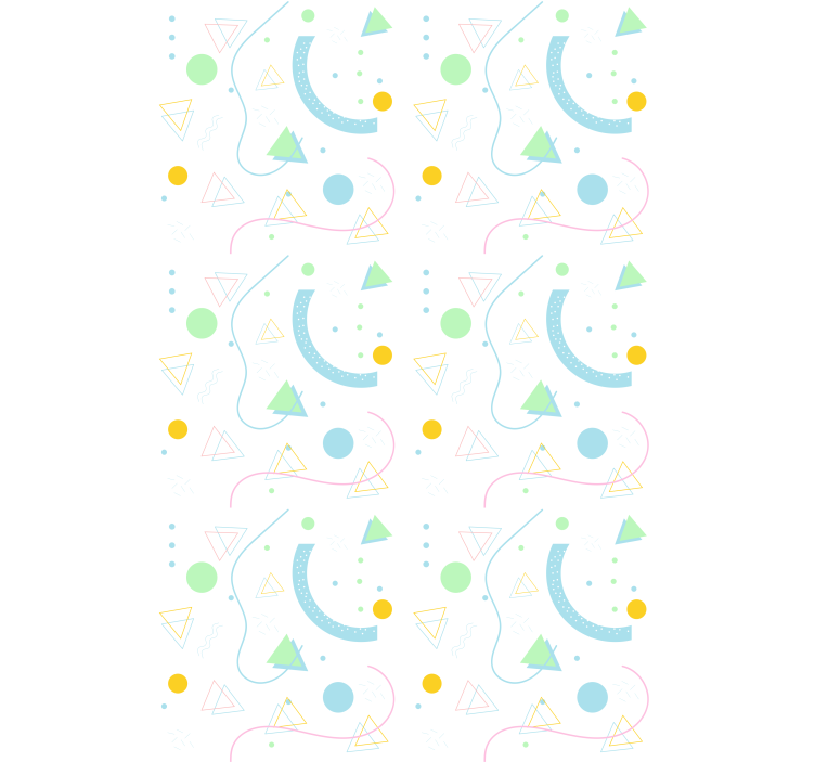 Papier peint scandinave motif triangles verts et bleus - TenStickers