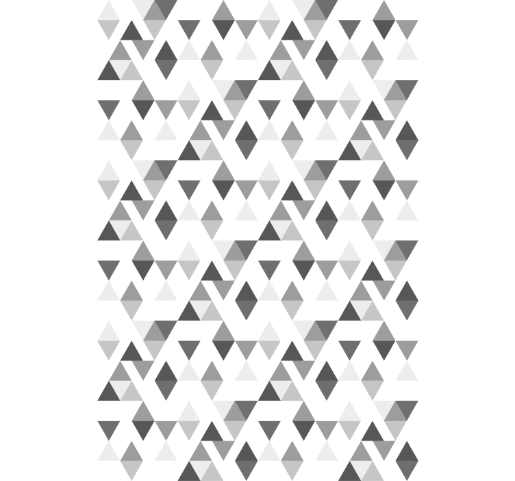 Papier peint scandinave motifs triangles gris clair et blanc - TenStickers
