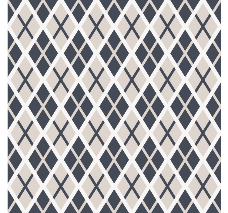 Papier peint scandinave motif losanges - TenStickers