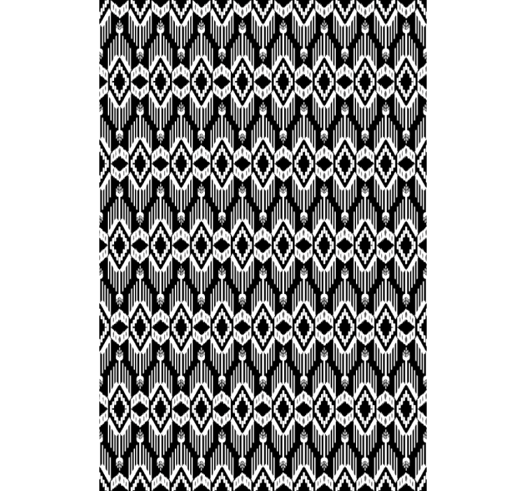 Papier peint scandinave motif rustique noir et blanc - TenStickers