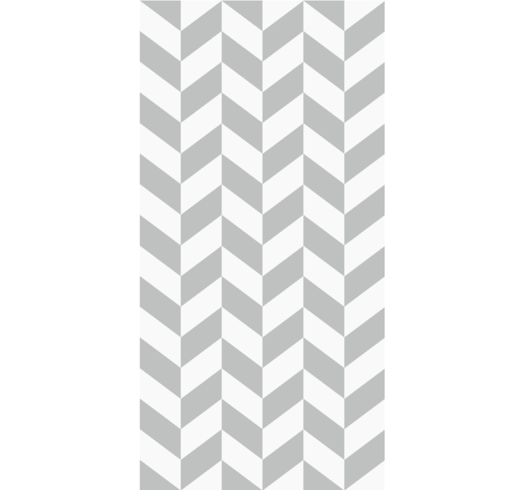 Papier peint scandinave motif chevrons gris et blanc - TenStickers