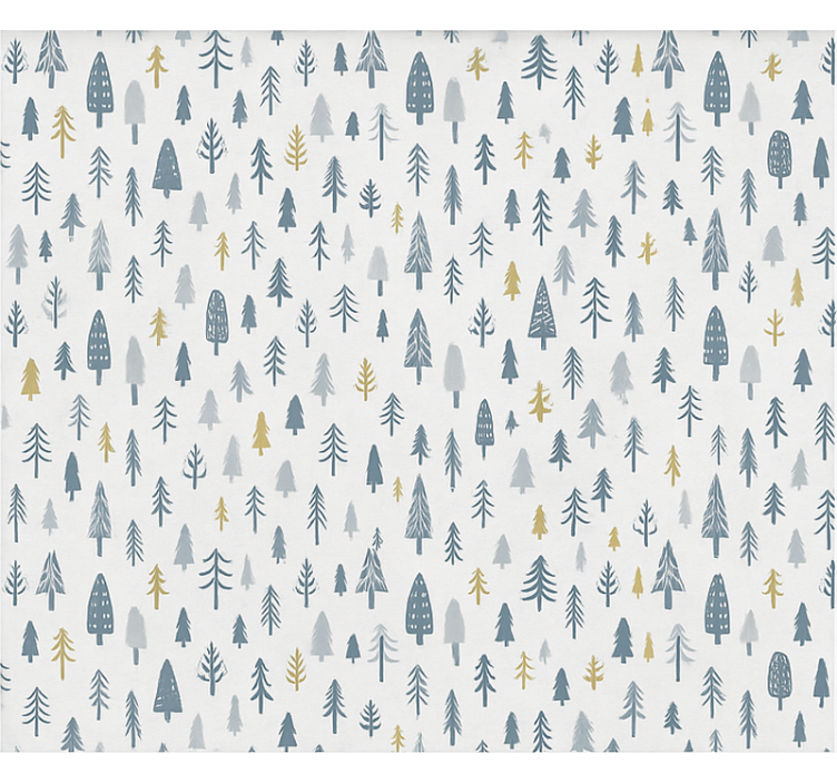 Papier peint scandinave scène de forêt d'hiver - TenStickers