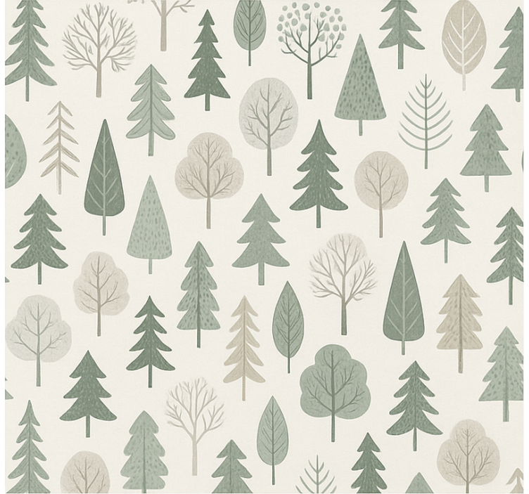 Papier peint scandinave forêt scandinave apaisante - TenStickers