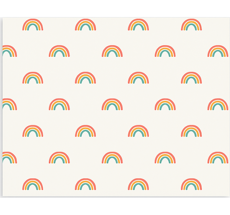 Papier peint scandinave arc-en-ciel coloré - TenStickers