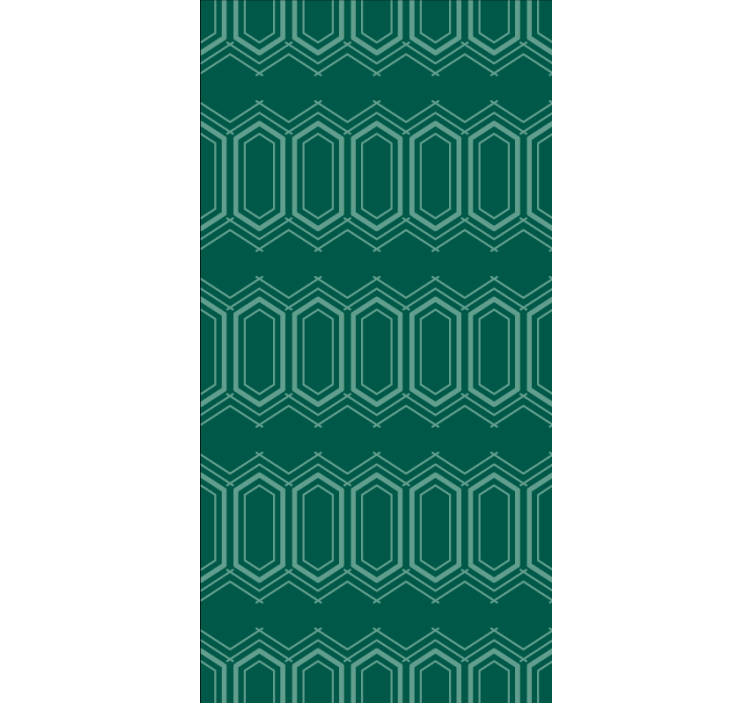 Papier peint motif géométrique vert - TenStickers