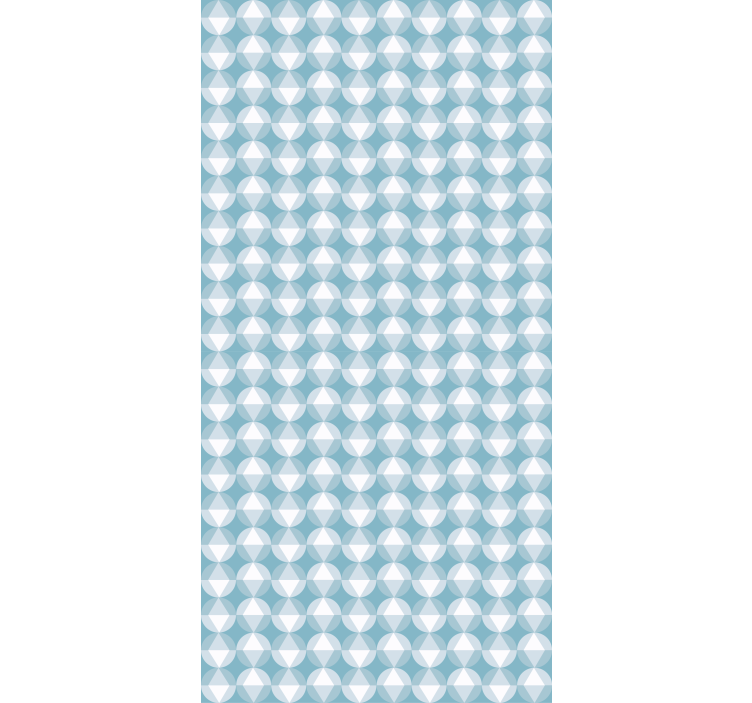 Papier peint motif harmonie géométrique bleue - TenStickers
