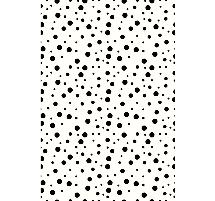 Papier peint motif pois noirs - TenStickers