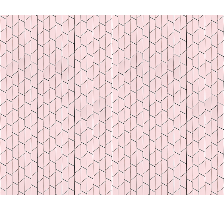 Papier peint motif design géométrique rose - TenStickers
