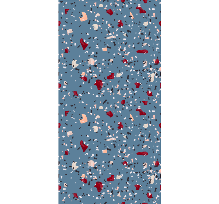 Papier peint motif terrazzo géométrique bleu - TenStickers