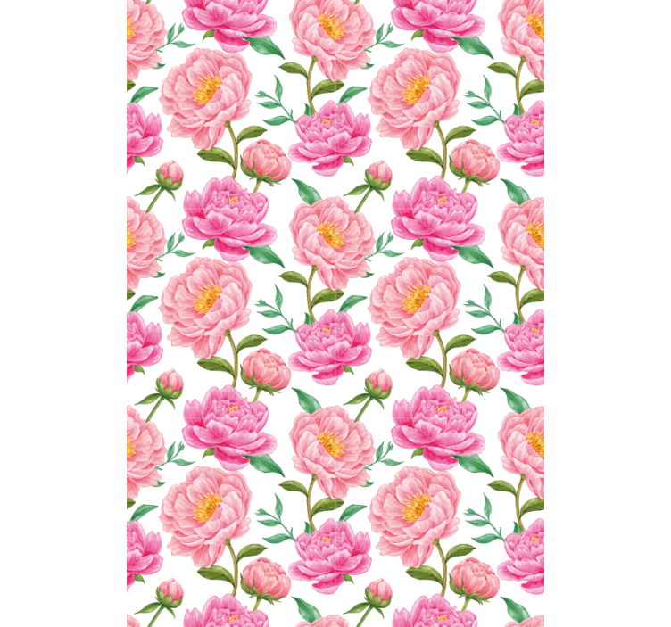 Papier peint classique fleur rose - TenStickers