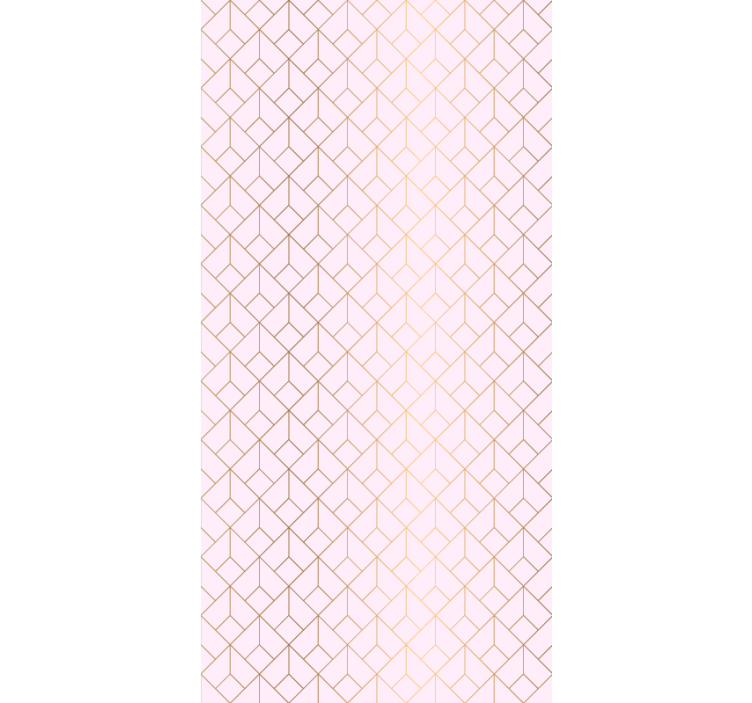 Papier peint classique motif régulier rose et doré - TenStickers