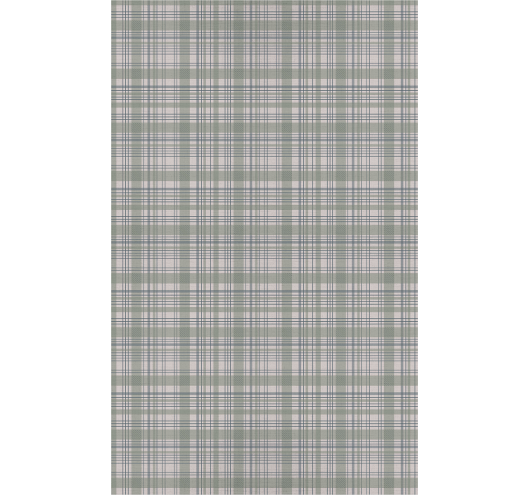 Papier peint classique tartan vert - TenStickers