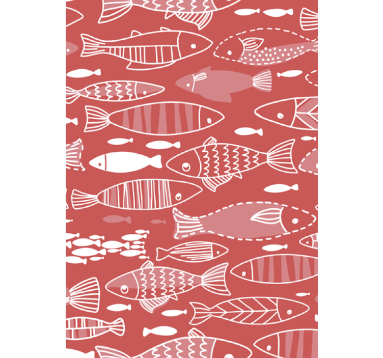 Papier peint salon de nombreux poissons sous la mer - TenStickers