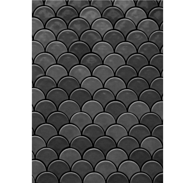 Papier peint salon écailles noires - TenStickers