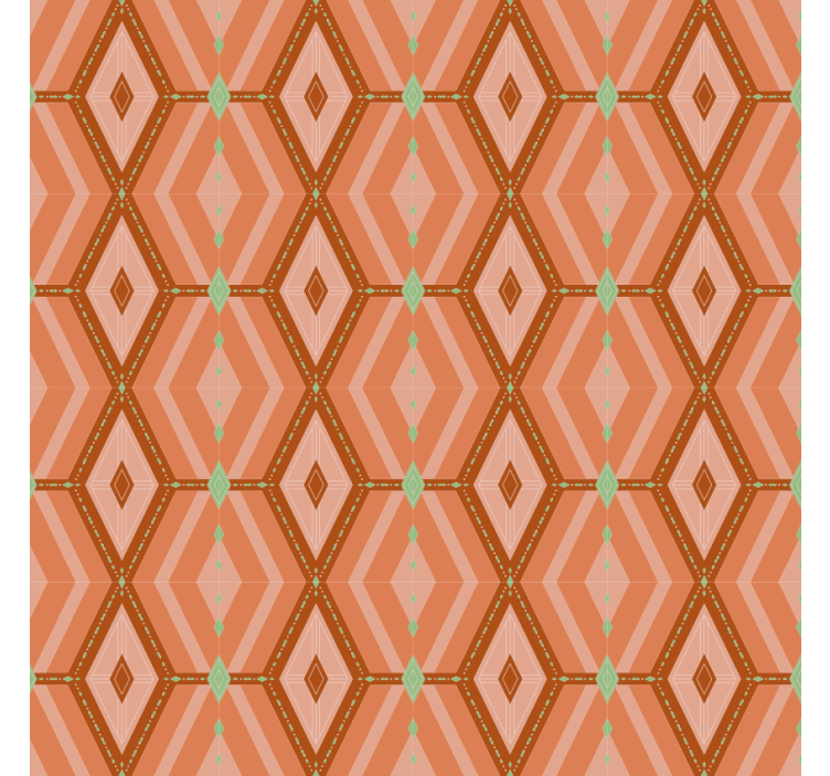 Papier peint salon motif hexagonal géométrique - TenStickers