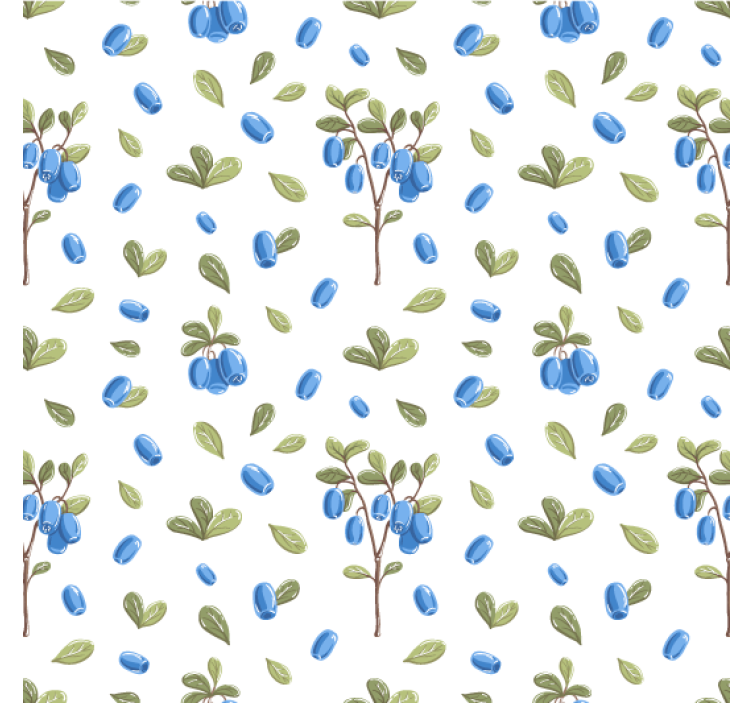 Papier peint salon motif botanique bleu - TenStickers