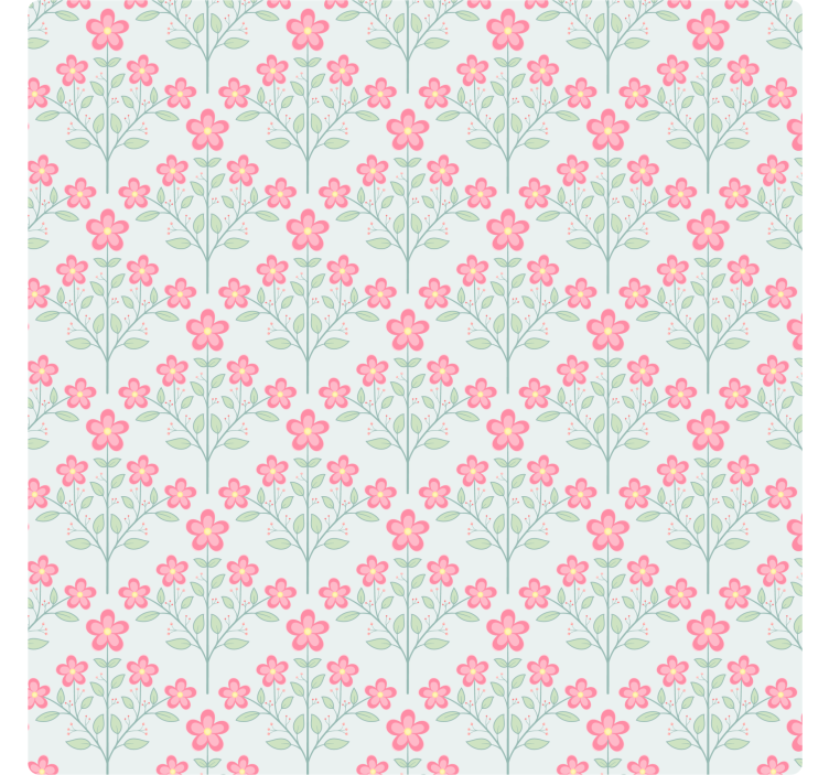 Papier peint carrelage motif floral petit carreau - TenStickers
