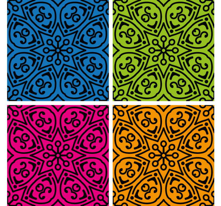 Papier peint carrelage motifs mandala - TenStickers