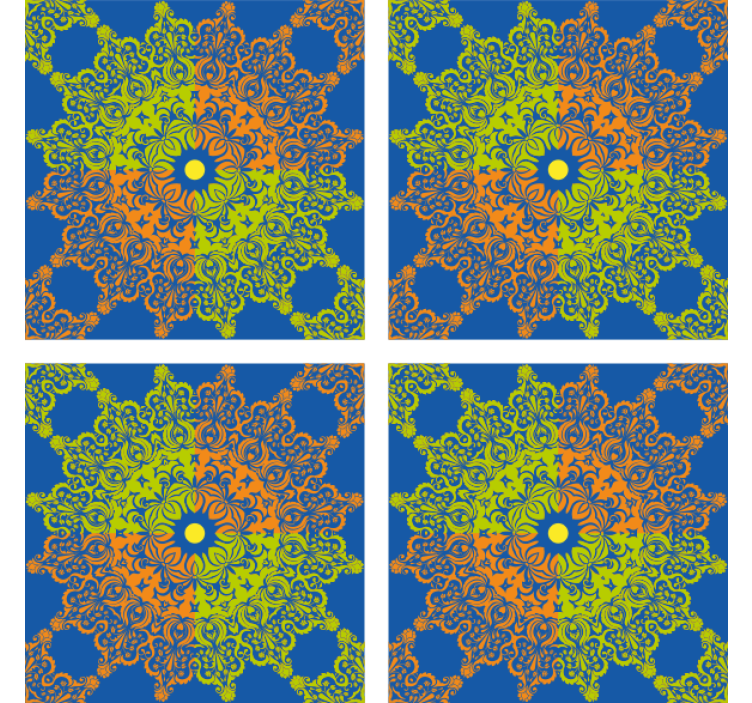 Papier peint carrelage motif mandala coloré - TenStickers