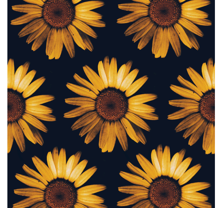 Papier peint floral tournesol jaune - TenStickers