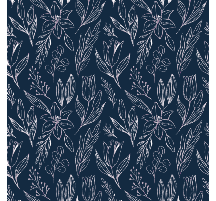 Papier peint floral motif floral de lys - TenStickers
