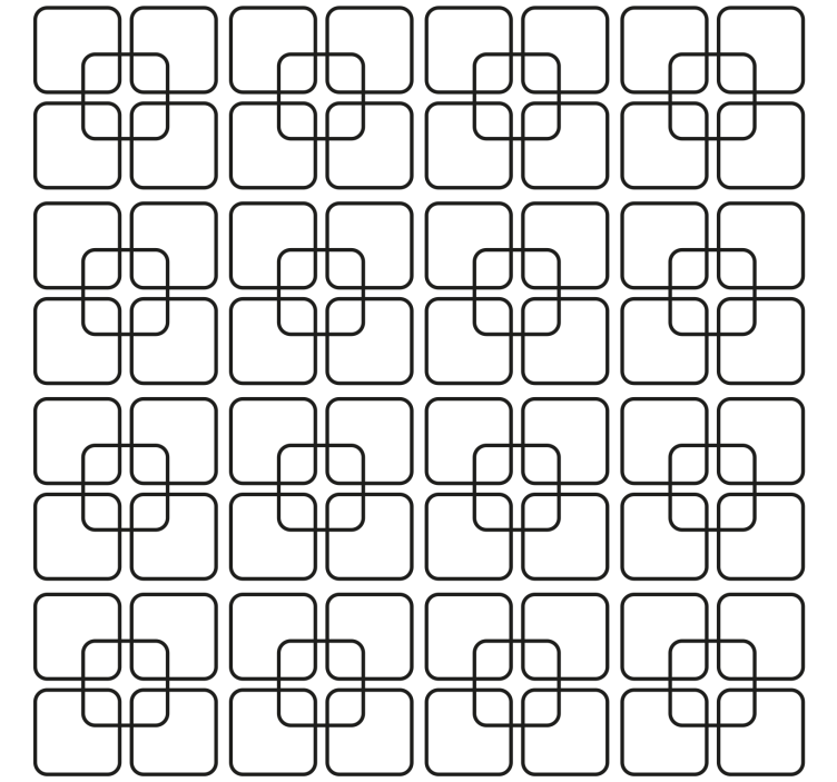 Papier peint géométrique motif urbain carrés noirs - TenStickers