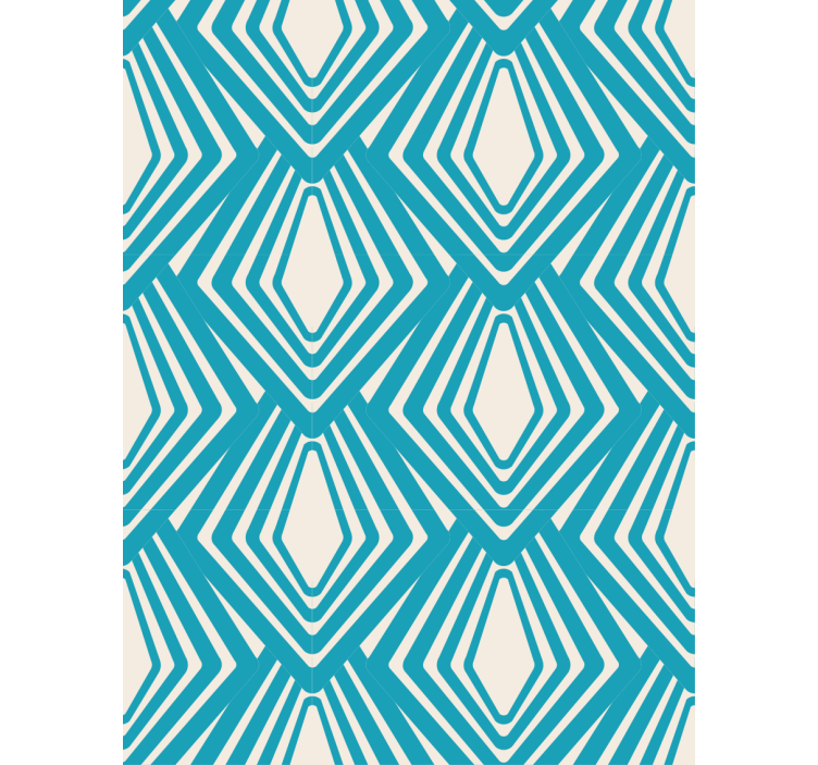 Papier peint géométrique motif diamants - TenStickers