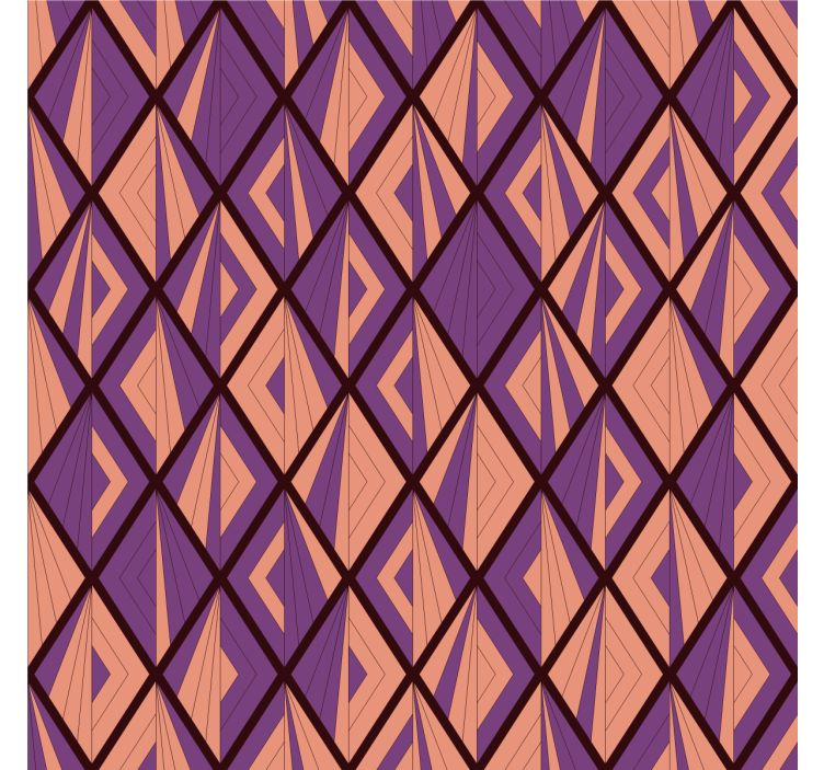 Papier peint géométrique motif diamant - TenStickers