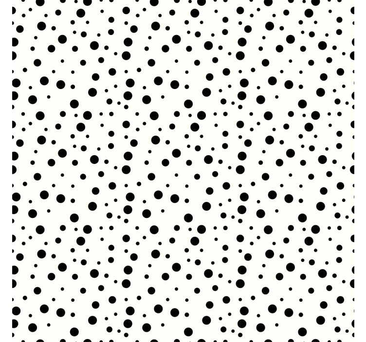 Papier peint géométrique motif à pois monochrome - TenStickers