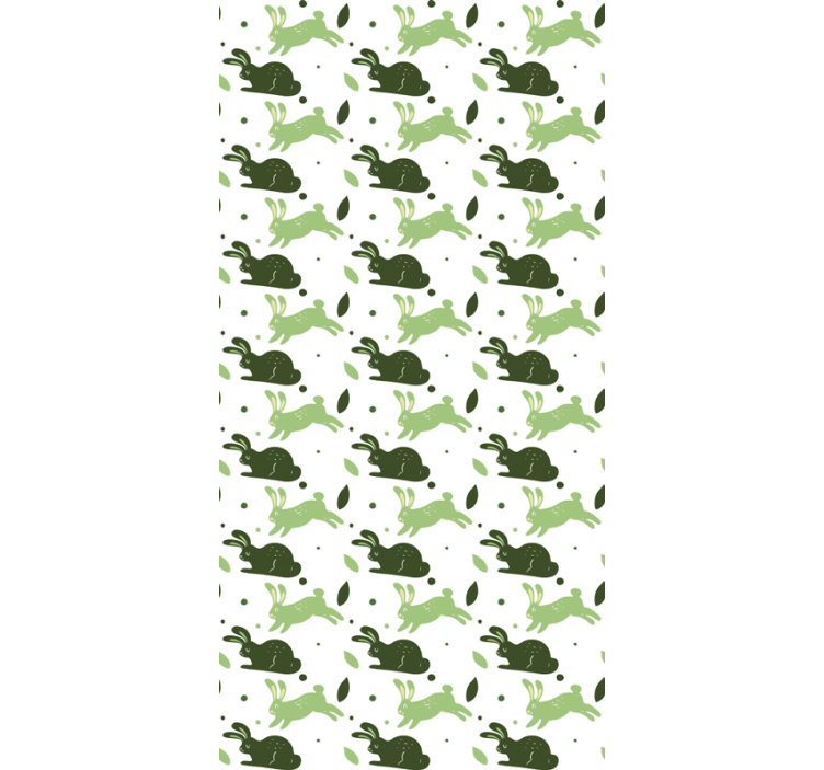 Papier peint dinosaures lapins verts - TenStickers