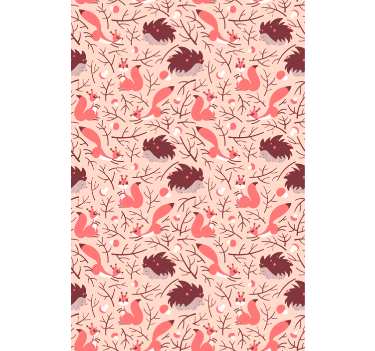 Papier peint dinosaures écureuils et hérissons - TenStickers