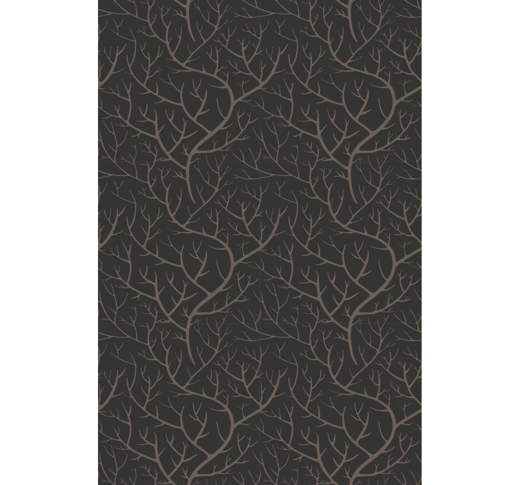 Papier peint arbre forêt nocturne style scandinave - TenStickers