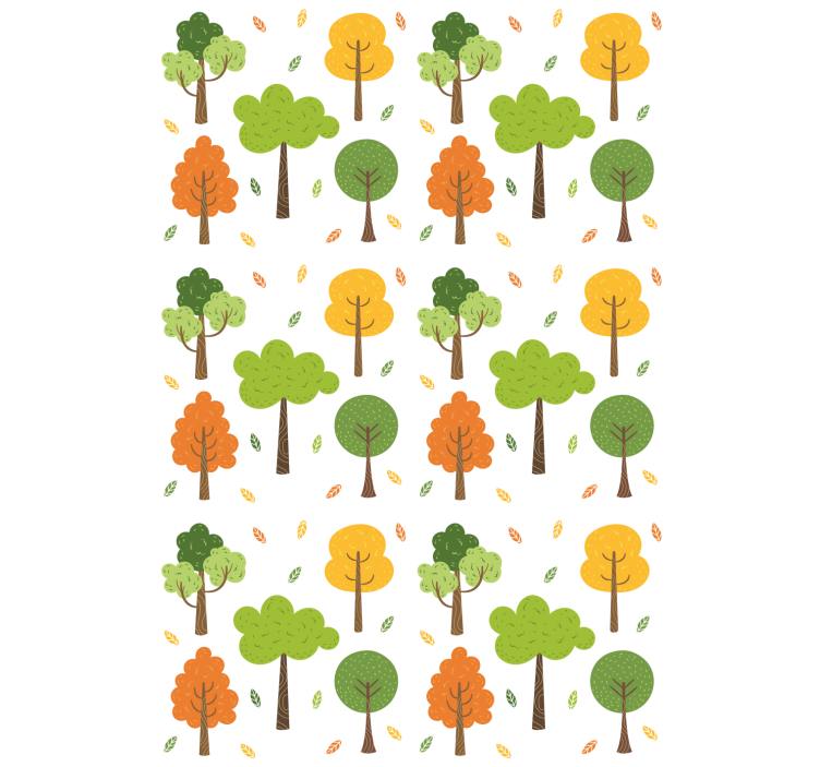 Papier peint arbre motif coloré - TenStickers