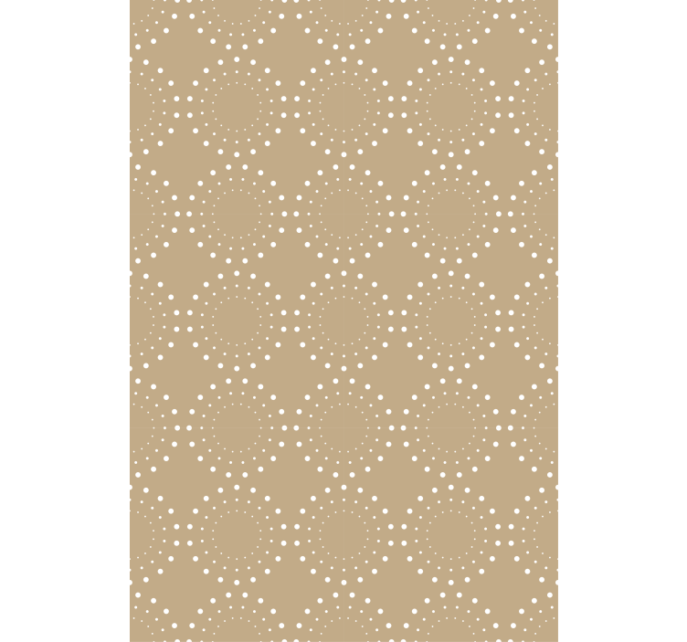 Papier peint bureau fond beige clair à cercles blancs - TenStickers