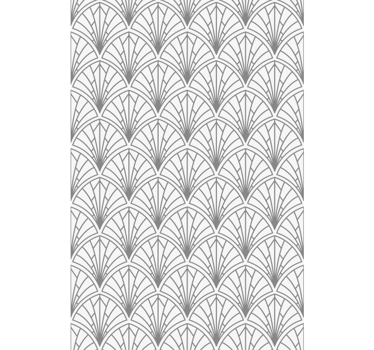 Papier peint bureau feuilles grises claires sur fond blanc - TenStickers