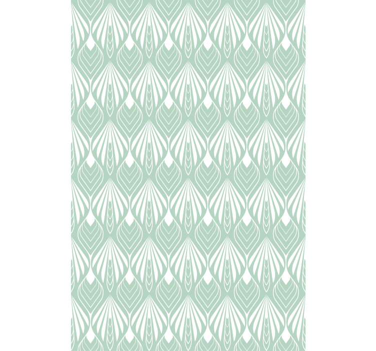 Papier peint bureau motif feuilles vert pastel - TenStickers