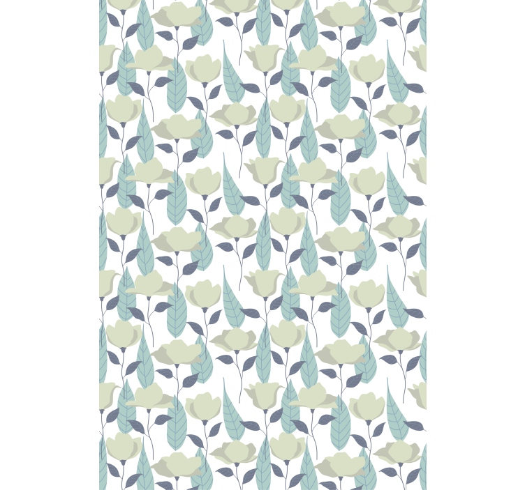 Papier peint bureau motif plantes couleurs pastel - TenStickers