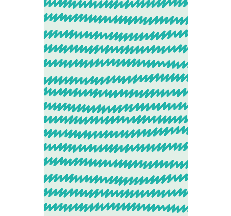 Papier peint bureau zigzag aquamarine et blanc - TenStickers