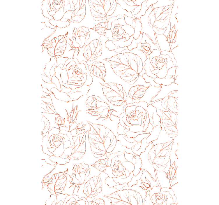 Papier peint salon motifs roses délicats - TenStickers