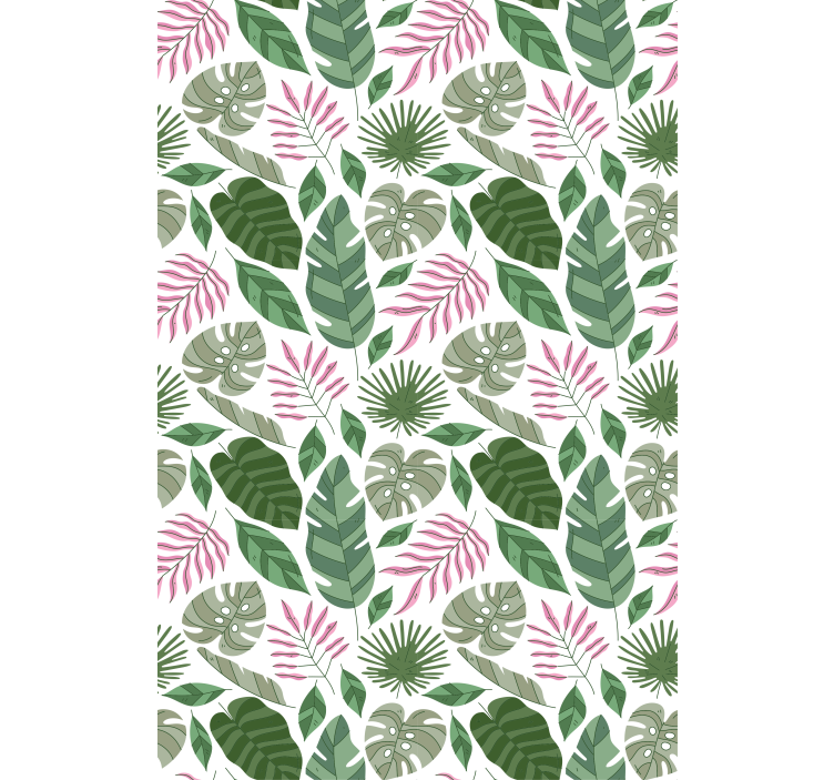 Papier peint salon thème verdure tropicale - TenStickers
