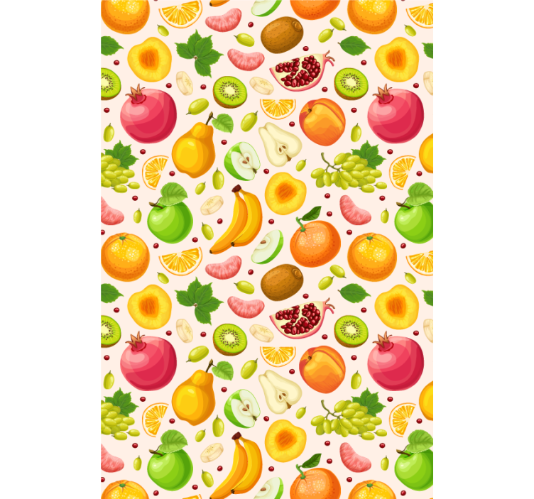 Papier peint cuisine mélange de fruits colorés - TenStickers