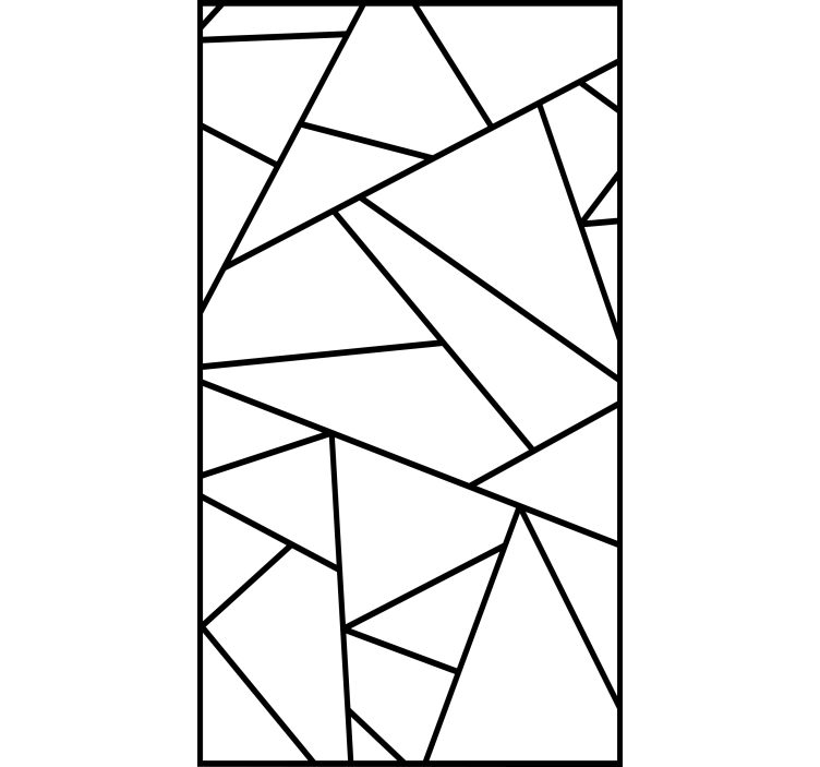 Papier peint moderne lignes géométriques noires minimalistes - TenStickers
