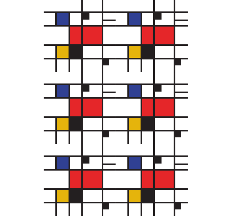 Papier peint moderne art géométrique mondrian - TenStickers