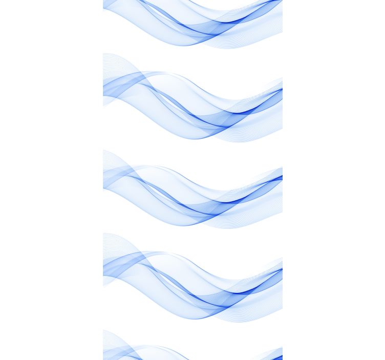 Papier peint moderne vague bleue abstraite - TenStickers
